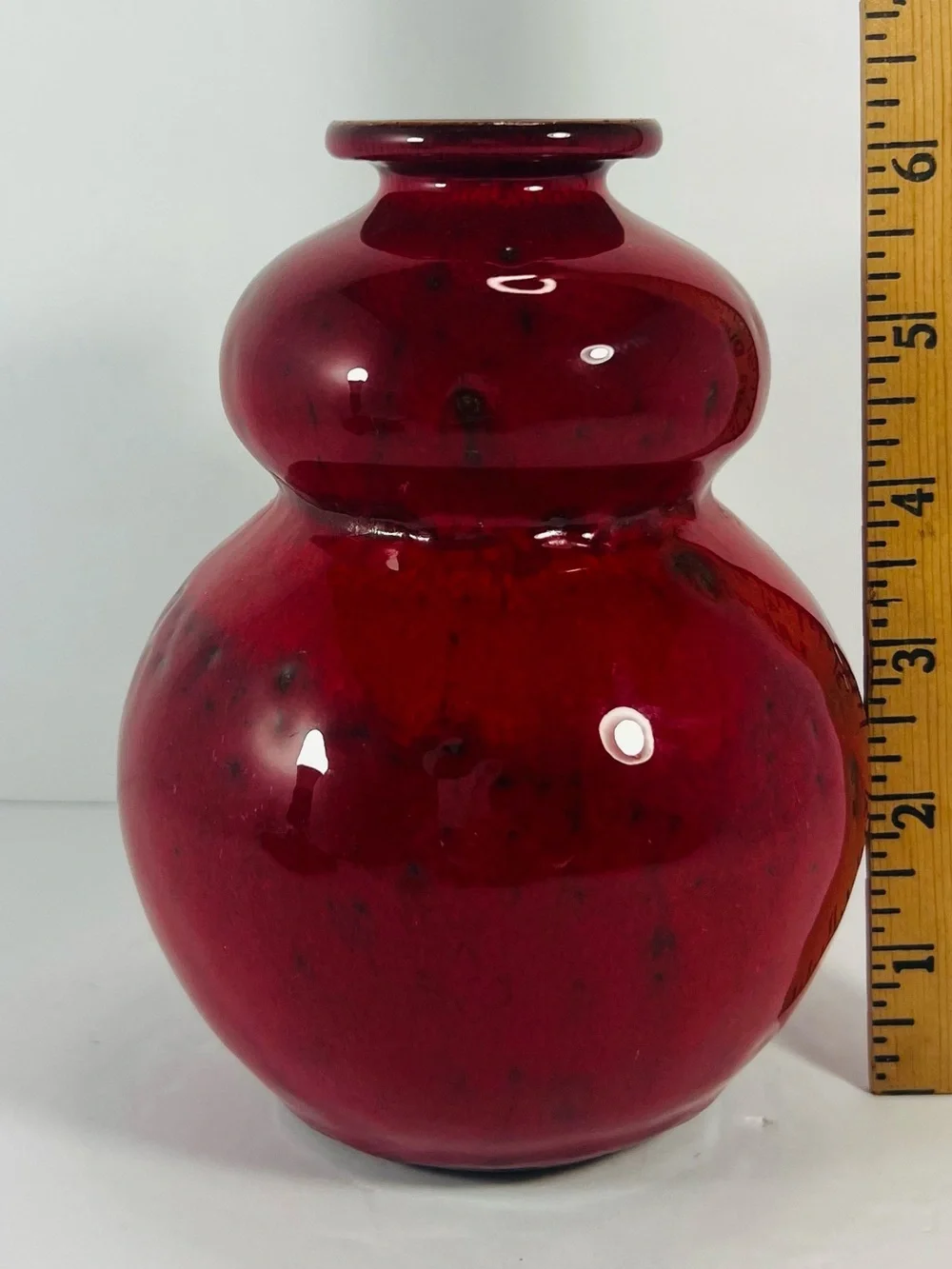 Red Ceramic Double-Gourd Vase - Home Accents‎